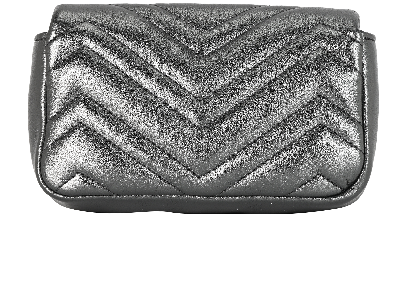 GG Marmont Super Mini, &pound;650, Handbags, Grey, Leather, Back view